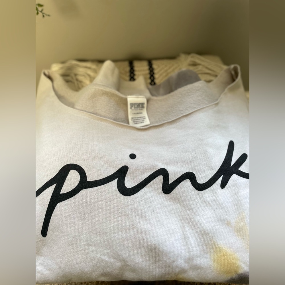Victoria Secret Pink Fleece Tie Dye Sweatshirt (Size L)